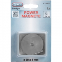 Magnet neodym 50x4 disk, nos. 14 kg, mont. př.